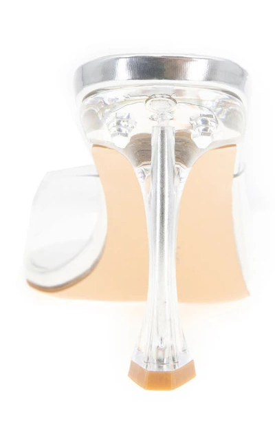 Shop Bcbgeneration Martina Sandal In Clear/ Silver