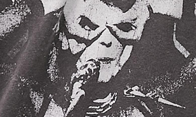 Shop Topshop Bowie Oversize Cotton Graphic T-shirt In Black