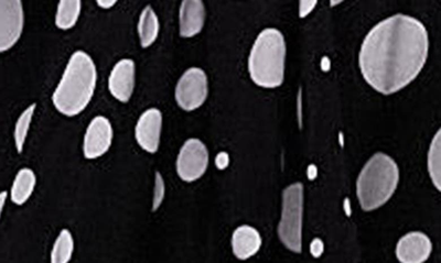 Shop Topshop Polka Dot Long Sleeve Dress In Black Multi