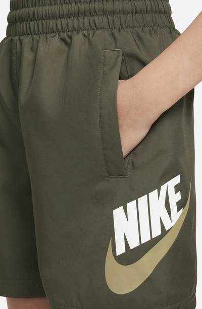 Shop Nike Kids' Woven Shorts In Cargo Khaki