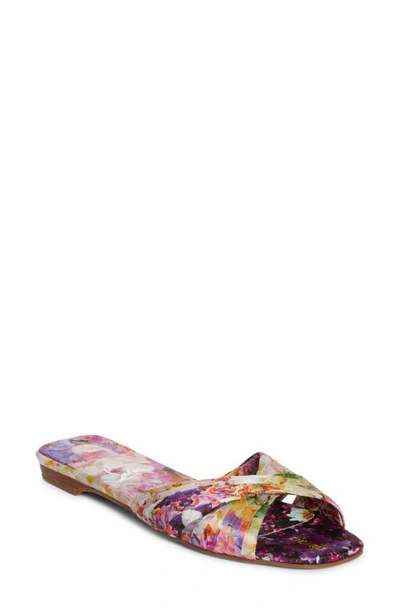 Shop Christian Louboutin Nicol Is Back Slide Sandal In Pink Multi Print