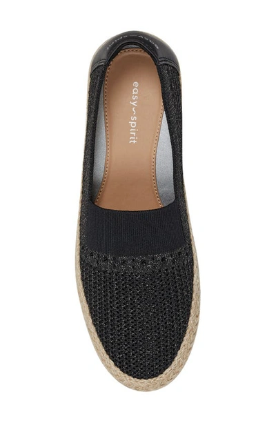 Easy Spirit Women's Hassie Slip-on Round Toe Casual Espadrilles In Black