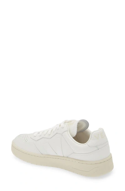 Shop Veja V-90 Leather Sneaker In Extra White