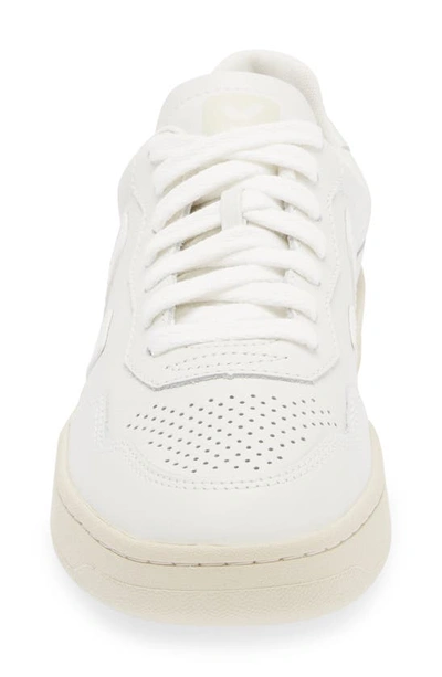 Shop Veja V-90 Leather Sneaker In Extra White