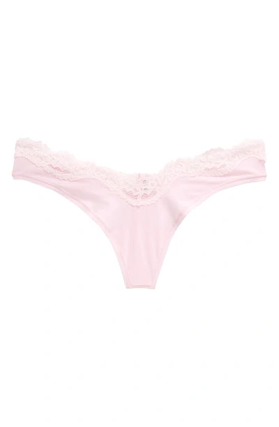 Shop Skims Fits Everybody Lace Dipped Thong In Cherry Blossom Multi