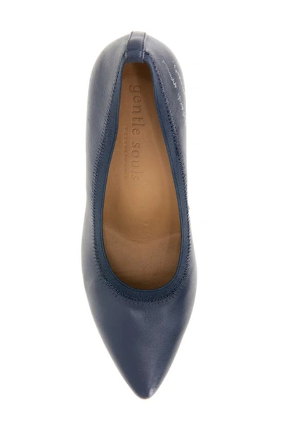 Gentle Souls By Kenneth Cole Dionne Pointed Toe Pump In Navy