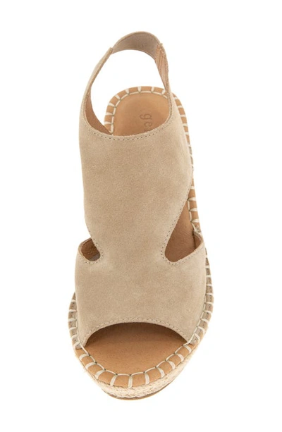 Gentle Souls By Kenneth Cole Cody Espadrille Wedge Sandal In Mushroom Suede