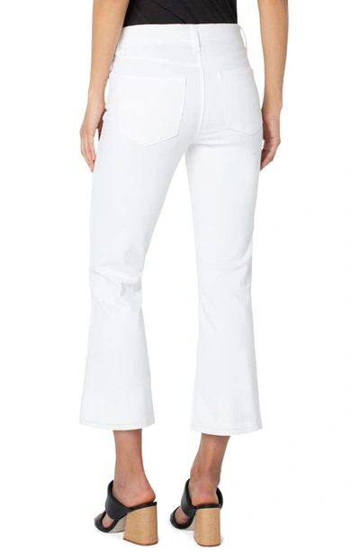 Shop Liverpool Los Angeles Gia Glider Pull-on Crop Flare Jeans In Bright White