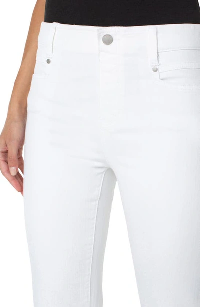 Shop Liverpool Los Angeles Gia Glider Pull-on Crop Flare Jeans In Bright White