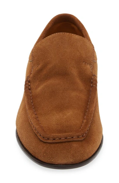 The Row New Soft Suede Loafers In Bark