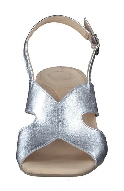 Shop Paul Green Remy Slingback Sandal In Aluminum Metallic Nappa