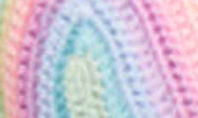 Shop Capittana Trinidad Rainbow Crochet Bikini Top In Blue Multicolor