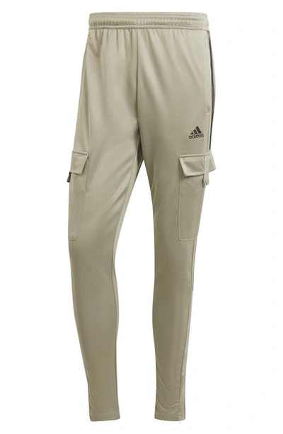 Shop Adidas Originals Sportswear Tiro Recycled Polyester Cargo Track Pants In Silver Pebble/ Black