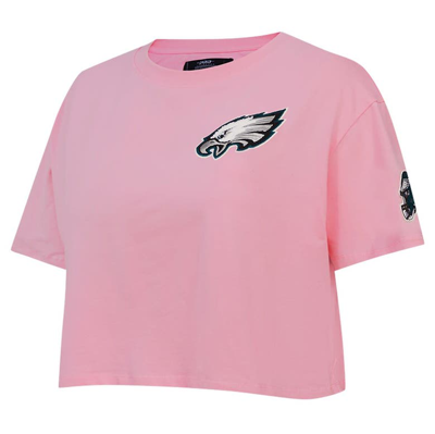 Shop Pro Standard Pink Philadelphia Eagles Cropped Boxy T-shirt
