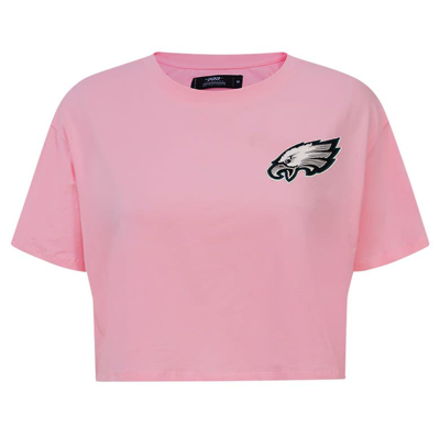 Shop Pro Standard Pink Philadelphia Eagles Cropped Boxy T-shirt