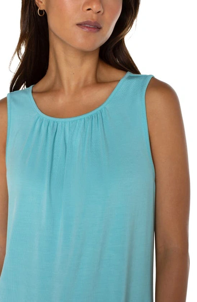 Shop Liverpool Los Angeles Sleeveless Top In Turquoise Tide