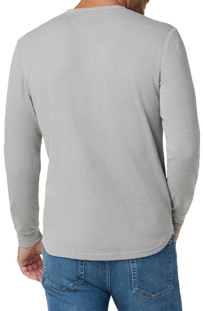 Shop Joe's Double Face Thermal Henley Shirt In Ultimate Grey