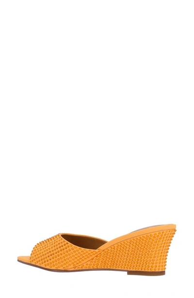 J. Reneé Coralie Wedge Slide Sandal In Tangerine