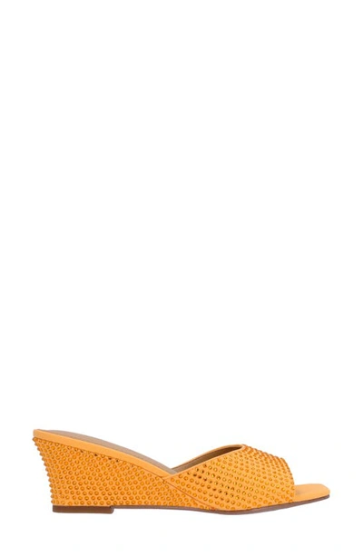 J. Reneé Coralie Wedge Slide Sandal In Tangerine