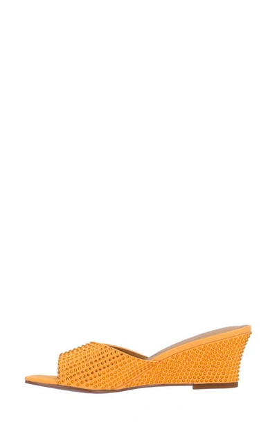J. Reneé Coralie Wedge Slide Sandal In Tangerine