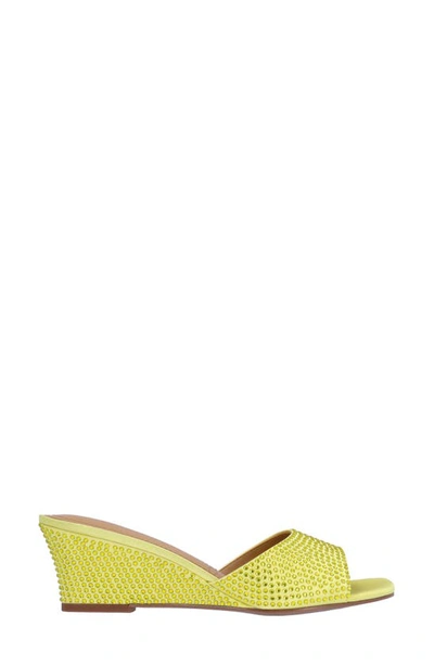 J. Reneé Coralie Wedge Slide Sandal In Yellow