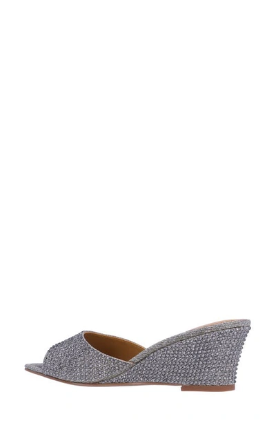 J. Reneé Coralie Wedge Slide Sandal In Pewter