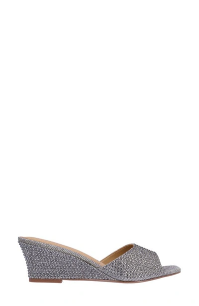 J. Reneé Coralie Wedge Slide Sandal In Pewter
