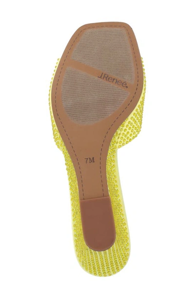 J. Reneé Coralie Wedge Slide Sandal In Yellow