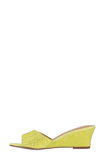 J. Reneé Coralie Wedge Slide Sandal In Yellow