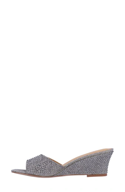 J. Reneé Coralie Wedge Slide Sandal In Pewter