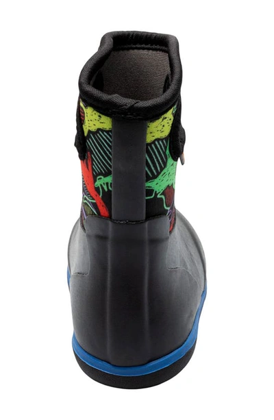 Bogs Classic Neon Dino Boot In Black Multi