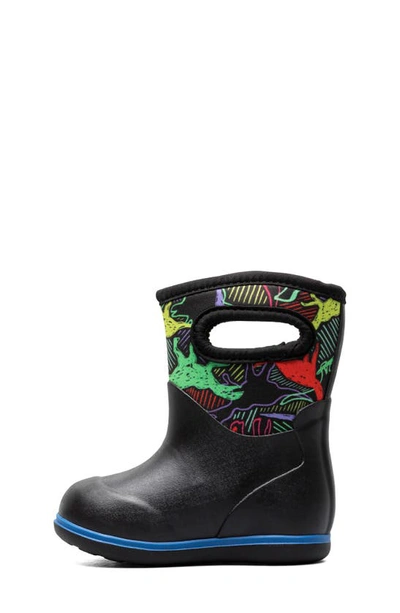 Shop Bogs Kids' Classic Solid Waterproof Rain Boot In Black Multi