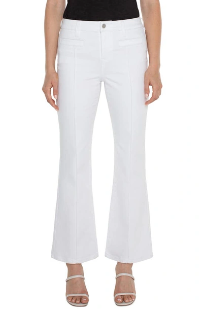 Shop Liverpool Los Angeles Lucy Pintuck Welt Pocket Bootcut Jeans In Bright White