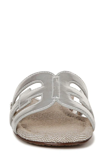 Shop Sam Edelman Bay Cutout Slide Sandal In Silver