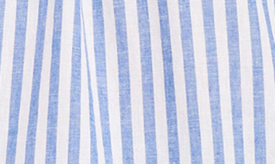 Shop Fifteen Twenty Sicilie Stripe Sleeveless Cotton & Linen Top