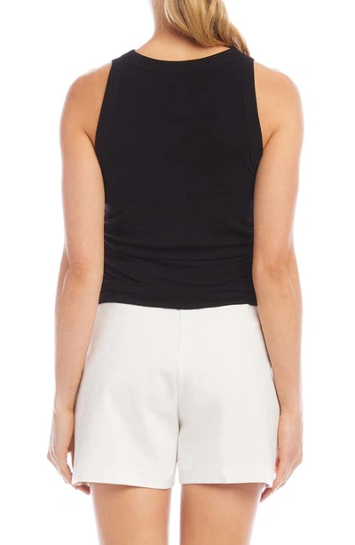 Fifteen Twenty Side Shirred Tank In Black
