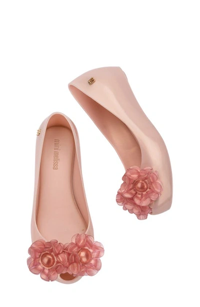 Mini Melissa Melissa Kids' Mini Ultragirl Springtime Flat In Pink