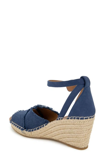 Gentle Souls Signature Charli X Wedge Sandal In Navy Canvas