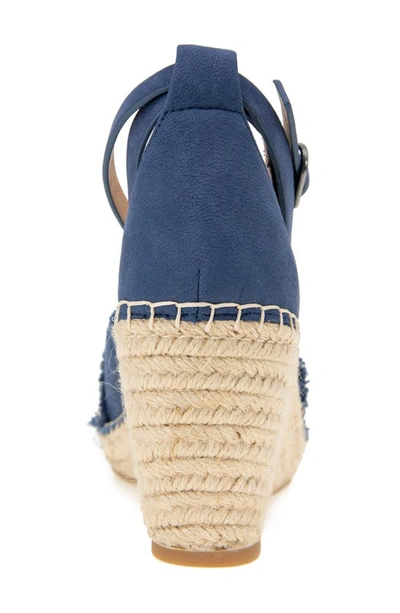 Shop Gentle Souls Signature Charli X Wedge Sandal In Navy Canvas