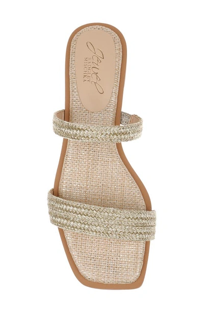Shop Jewel Badgley Mischka Helena Slide Sandal In Champagne Gold