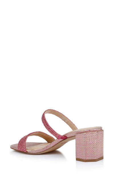 Shop Jewel Badgley Mischka Heat Slide Sandal In Met Pink
