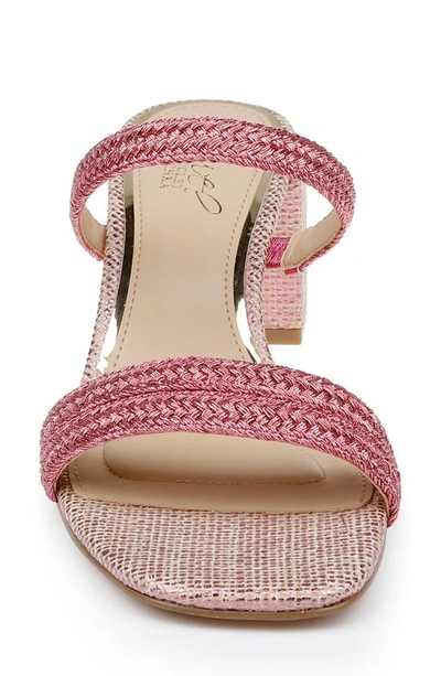 Shop Jewel Badgley Mischka Heat Slide Sandal In Met Pink