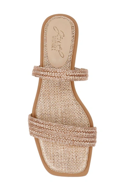 Shop Jewel Badgley Mischka Helena Slide Sandal In Rose Gold