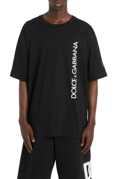 Shop Dolce & Gabbana Dolce&gabbana Logo Graphic T-shirt In Nero