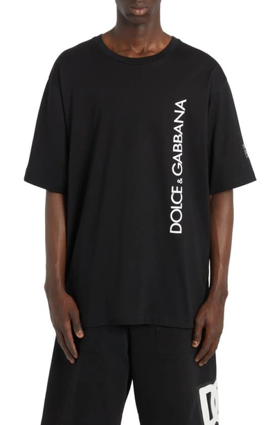 Shop Dolce & Gabbana Logo Graphic T-shirt In Nero