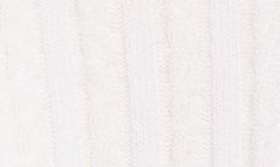 Shop Dolce & Gabbana Dolce&gabbana Embroidered Logo Cable Knit Virgin Wool Crewneck Sweater In W0800 Bianco Ottico