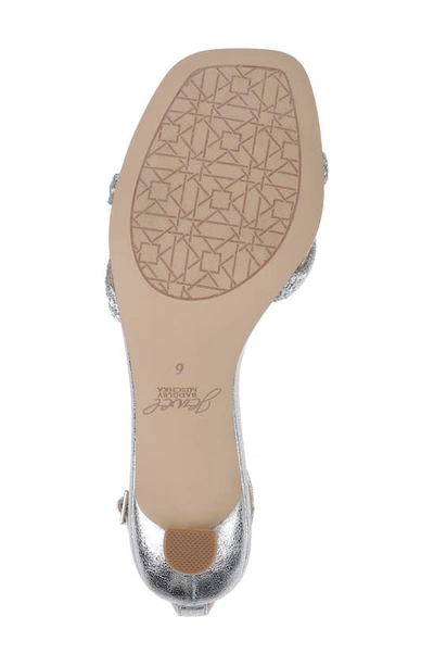 Shop Jewel Badgley Mischka Hayzel Ankle Strap Sandal In Silver