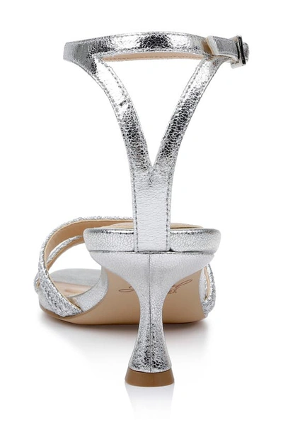 Shop Jewel Badgley Mischka Hayzel Ankle Strap Sandal In Silver