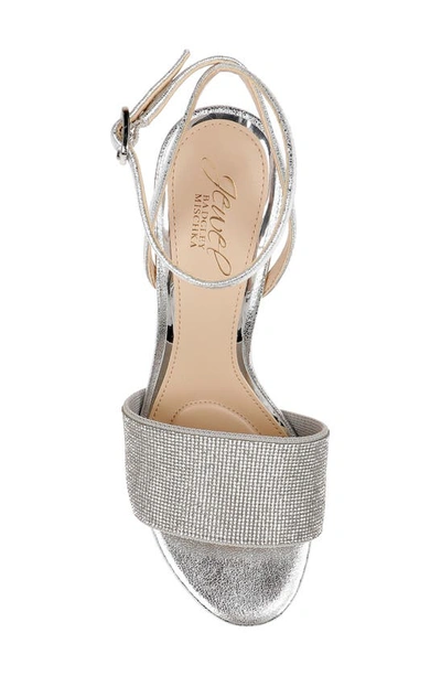 Shop Jewel Badgley Mischka Hattie Ankle Strap Sandal In Silver