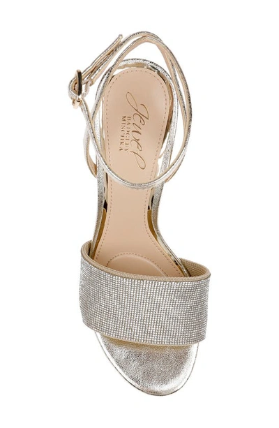 Shop Jewel Badgley Mischka Hattie Ankle Strap Sandal In Gold